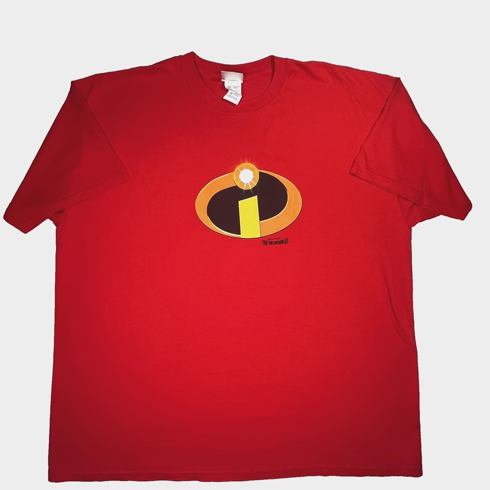 VTG Incredibles Disney Store Exclusive Tshirt Men's Size 2XL Red 2004 Graphic T